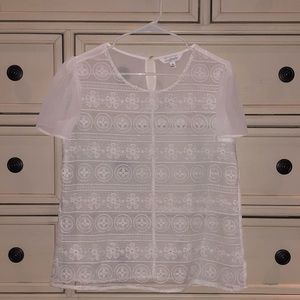 Charming Charlie’s - White Lace Shirt